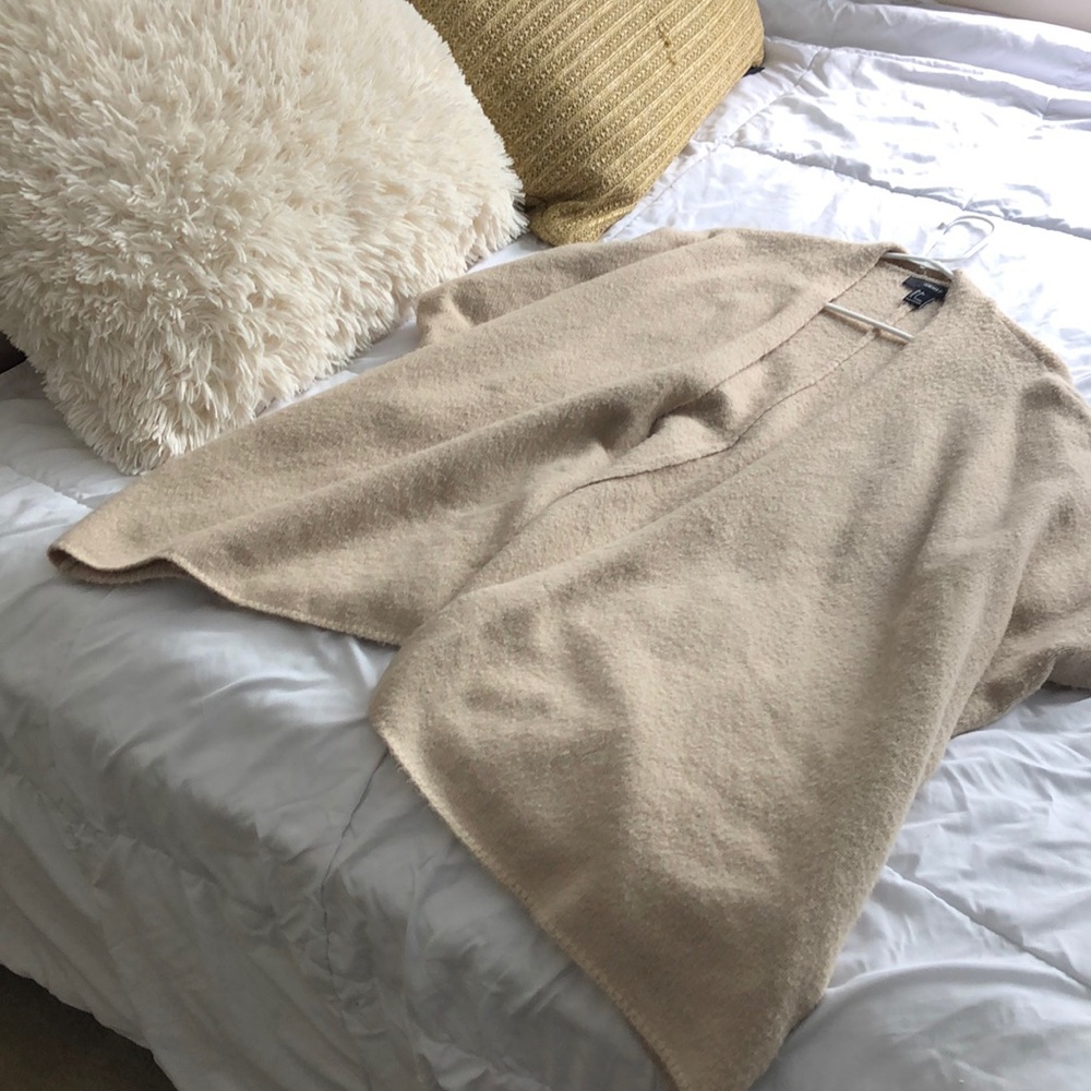 Oversized beige cardigan